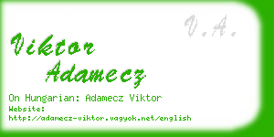 viktor adamecz business card